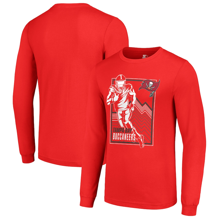 Men Tampa Bay Buccaneers red 2024 NFL Long sleeve T Shirts->nfl t-shirts->Sports Accessory